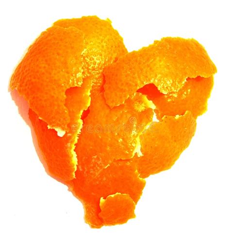 Orange Peel Heart Stock Image Image Of Orange Natural 7014505