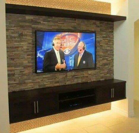 Background brick. | Wall mounted tv decor