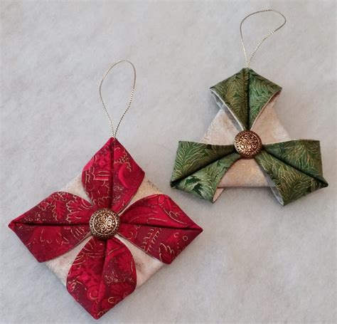 Folded Fabric Ornaments To Sew Tutorial Part 1 Beth Ann Williams