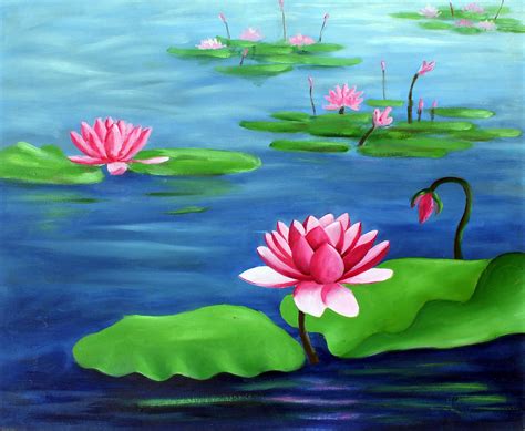 Lotus Pond Painting By Suhas Guntuku Fine Art America
