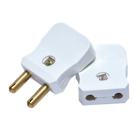 Safe Heavy Duty White Plastic Volts Pin Electric Top Male Plug Application Home At