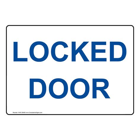 Locked Door Sign Nhe 29406