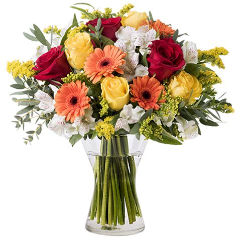Trova i migliori video gratuiti di fiori png. Mazzo di Fiori Rossi Arancioni e Bianchi a Domicilio - FloraQueen
