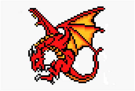 Red Dragon Pixel Art Hd Png Download Kindpng