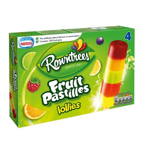 Rowntrees Fruit Pastille Ice Lollies 12x4 Multipack Nice London