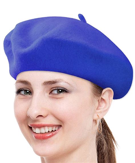 Classic Solid Color Wool French Beret Royal Blue