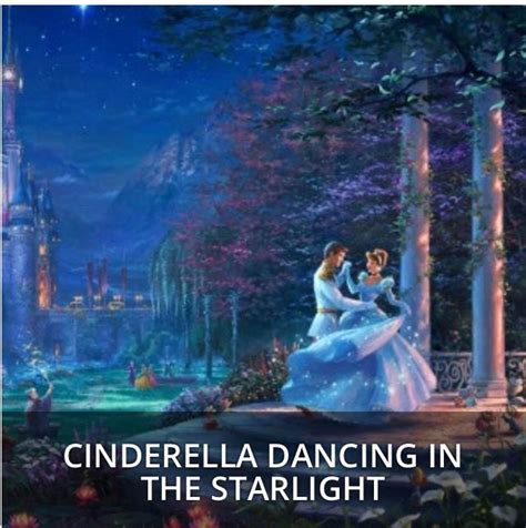 Thomas Kinkade Painted Disneys Cinderella Dancing With The Prince At