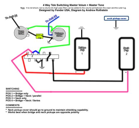 4 Way Telecaster Switch Wiring Diagram Database Wiring Collection