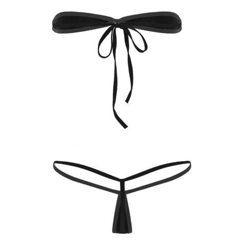 Micro Bikini Femme Sexy 2 Pièces Mini String Ficelle Tanga Thong
