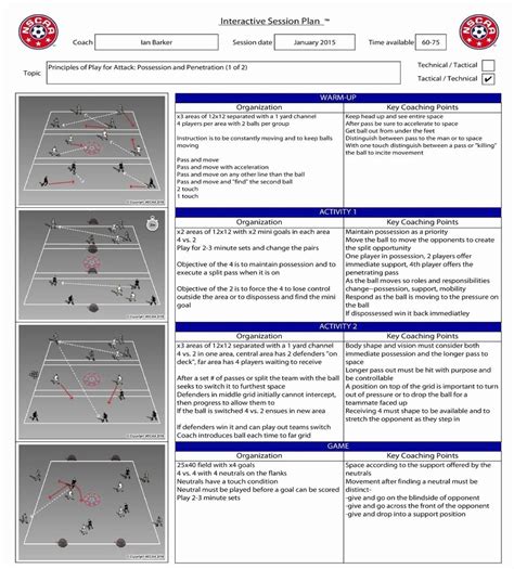 Soccer Practice Plan Template