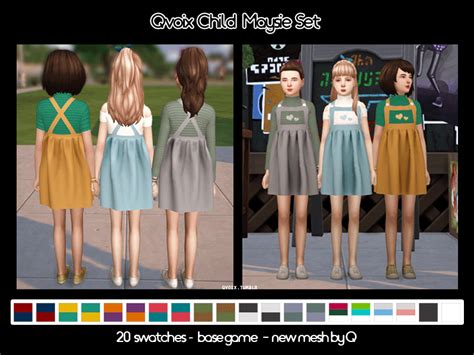 Qvoix Kids Girls Sims 4 Children Children Clothing Sims 4 Update