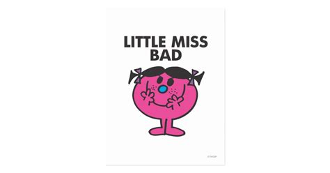 Little Miss Bad Wicked Smile Postcard Zazzle