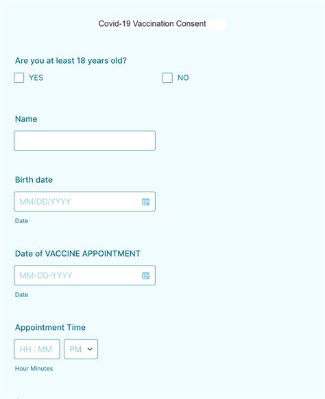 Anaira Pharmacy Covid Consent Form Template Jotform