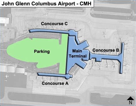 John Glenn Columbus Cmh Airport Terminal Map