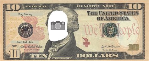 Ten Dollar Bill Play Money Template Download Printable Pdf