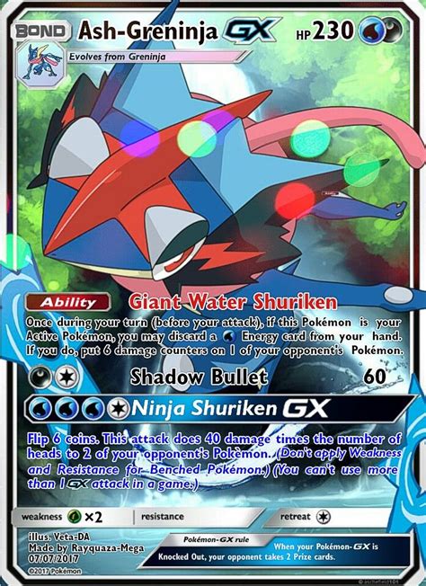 Ash Greninja Pokemon Cards Cool Pokemon Cards Greninj