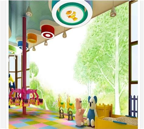 Customzed 3d Wallpaper 3d Kids Wallpaper Simple And Fresh Tree Nursery