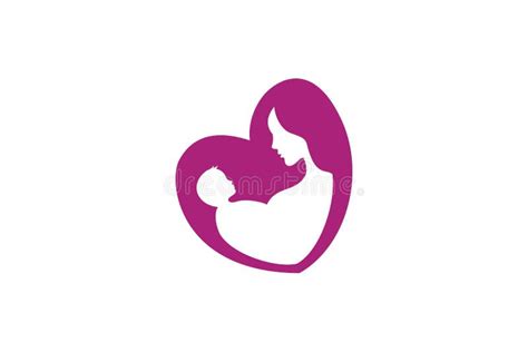 Mother And Baby Logo Vector Symbol Mom Hugs Her Child Logo Template