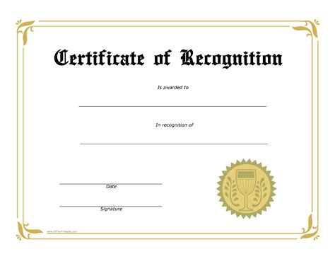 Student Recognition Award Template Templates At