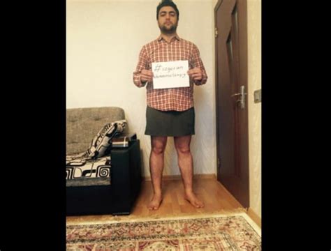 Men Of Turkey And Azerbaijan Wear Miniskirts For Ozgecan