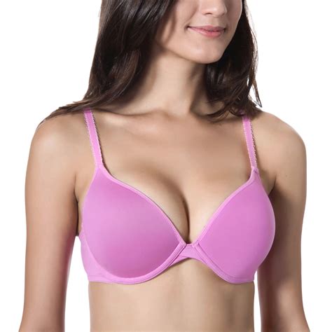 Womens Smooth Seamless Contour Foam Cup Underwire Plunge T Shirt Bra
