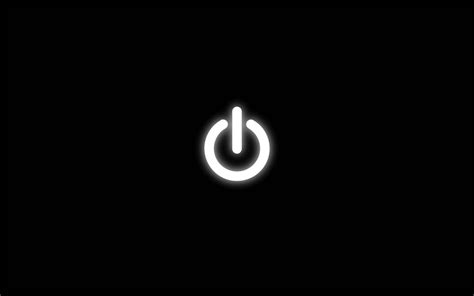 Download Total Black With Power Button Wallpaper