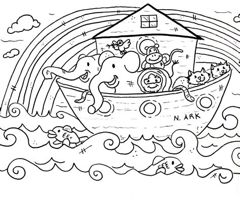 Noah's ark in the bible. Noah ark coloring pages to download and print for free