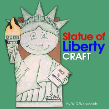 Ever since france gave the statue of liberty to the u.s. Statue of Liberty Craft by WOWorksheets | Teachers Pay ...