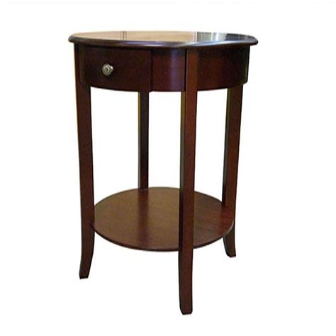 Gera black granite side table set. Shop Round Cherry End Table - Free Shipping Today ...