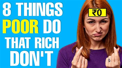 8 things poor people do that rich don t youtube