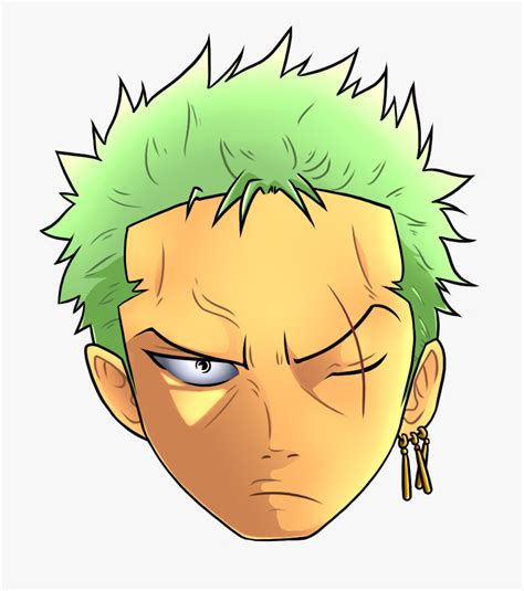 Zoro One Piece Face Hd Png Download Kindpng