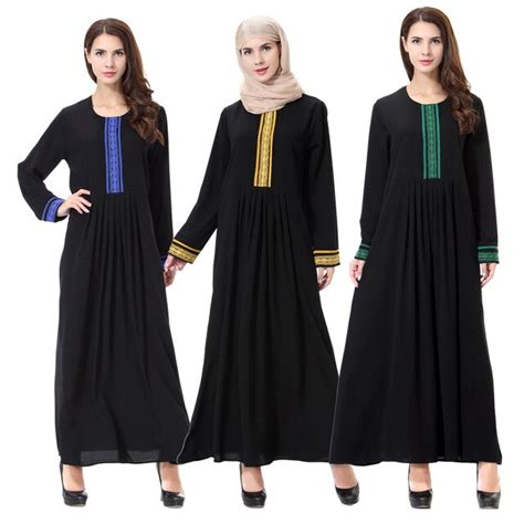 2017 Muslim Kaftan Maxi Moroccan Long Dress Islamic Abaya Clothing Arab