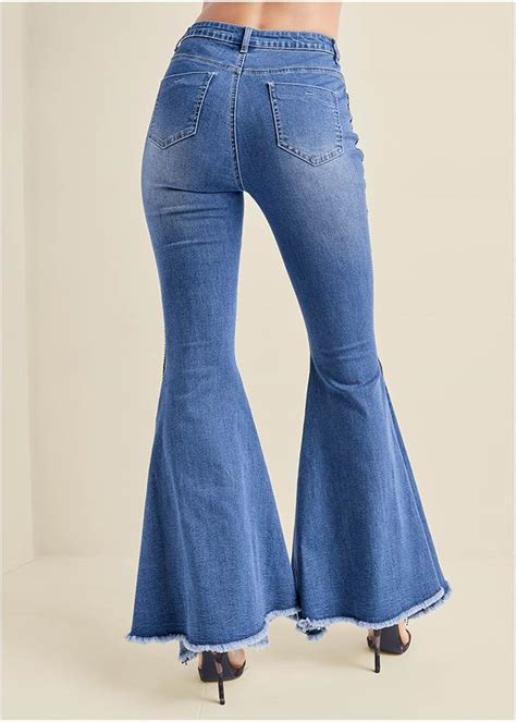 Plus Size Extreme Flare Jeans In Medium Wash Venus