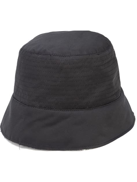 Rick Owens Drkshdw Zip Detailed Bucket Hat Black
