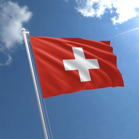 The swiss flag is a square with a cross in the center. Small Switzerland Flag | Buy Small Swiss Flag | The Flag Shop