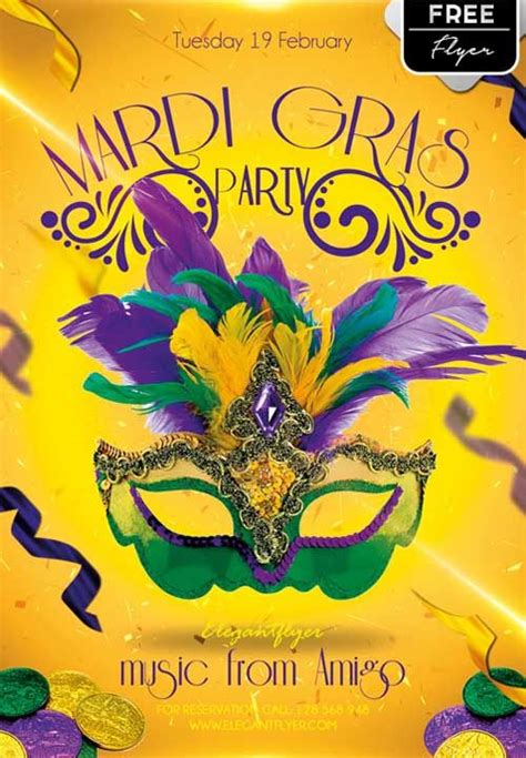 Mardi Gras Flyer Template Free