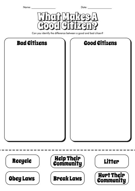 Being A Good Citizen Nd Grade Worksheet In Nd Grade