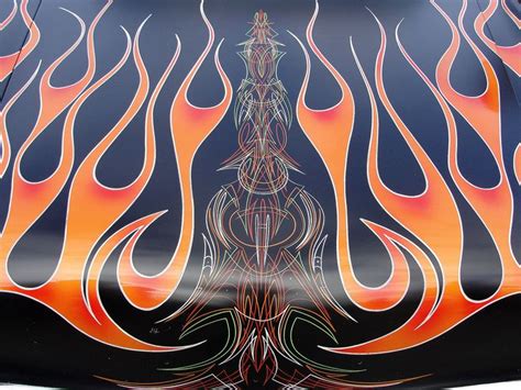 Pinstripes And Flames By Drivenbychaos Art Flame Design