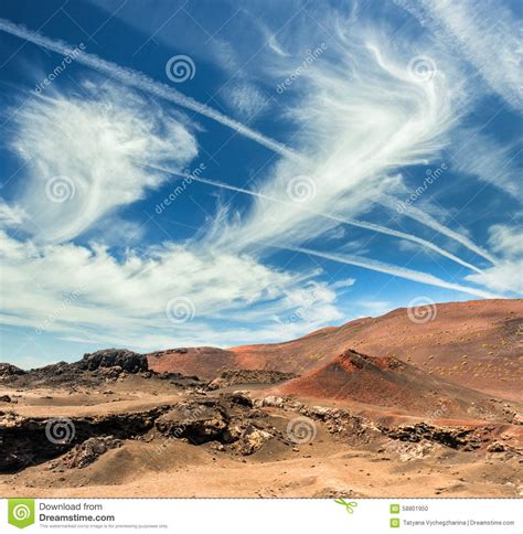 Volcano And Lava Desert Stock Photo Image Of Scenics 58801950