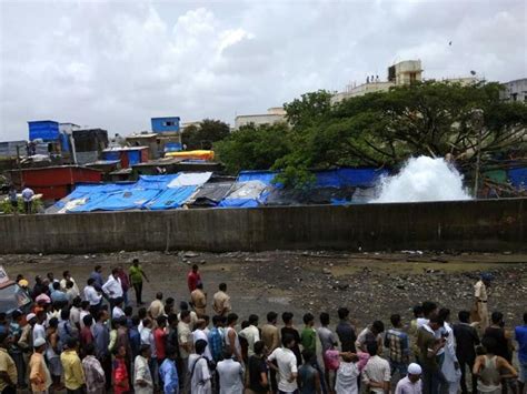 Water Pipeline Bursts In Mumbais Bandra Washes Away Hut Drowns 2