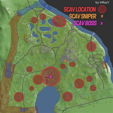 Woods Map Updated With Scav Spawns Player Spawn Main Loot Locations
