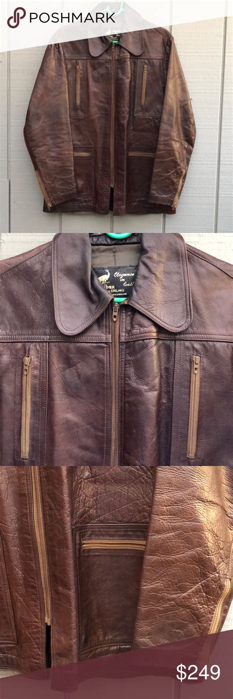 Ibex Of England Buffalo Leather Jacket Vintage A12 Vintage Leather