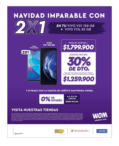 2x1 Wom Navidad Imparable En Celulares Vivo Cazaofertas Colombia