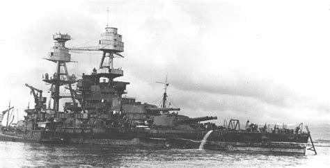 Photo Battleship Uss Nevada Refloated After Being Sunk On 7 Dec 1941