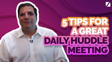 Tips For A Great Daily Huddle Meeting Youtube