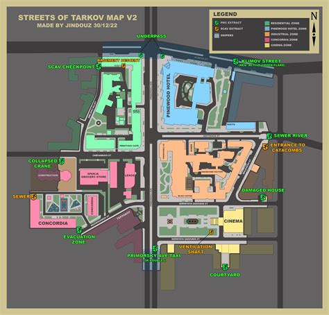 Escape From Tarkov Streets Map Best Streets Loot Key Guide