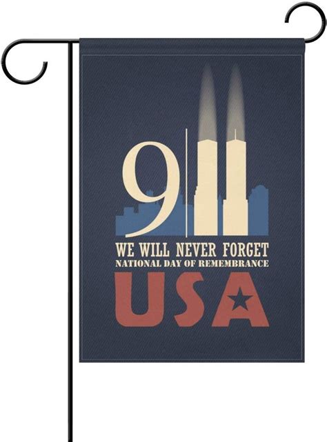 Garden Flags Never Forget 911 Yard Flag Banner Polyester Etsy