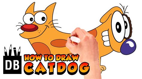 How To Draw Catdog From Nickelodeon 4 Kids Youtube