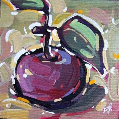 Daily Paintworks Apple Abstraction 29 Original Fine Art For Sale