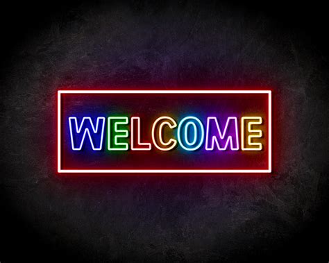 Neon Sign Welcome Multicolor Kunst Led Reclamebord Laagste